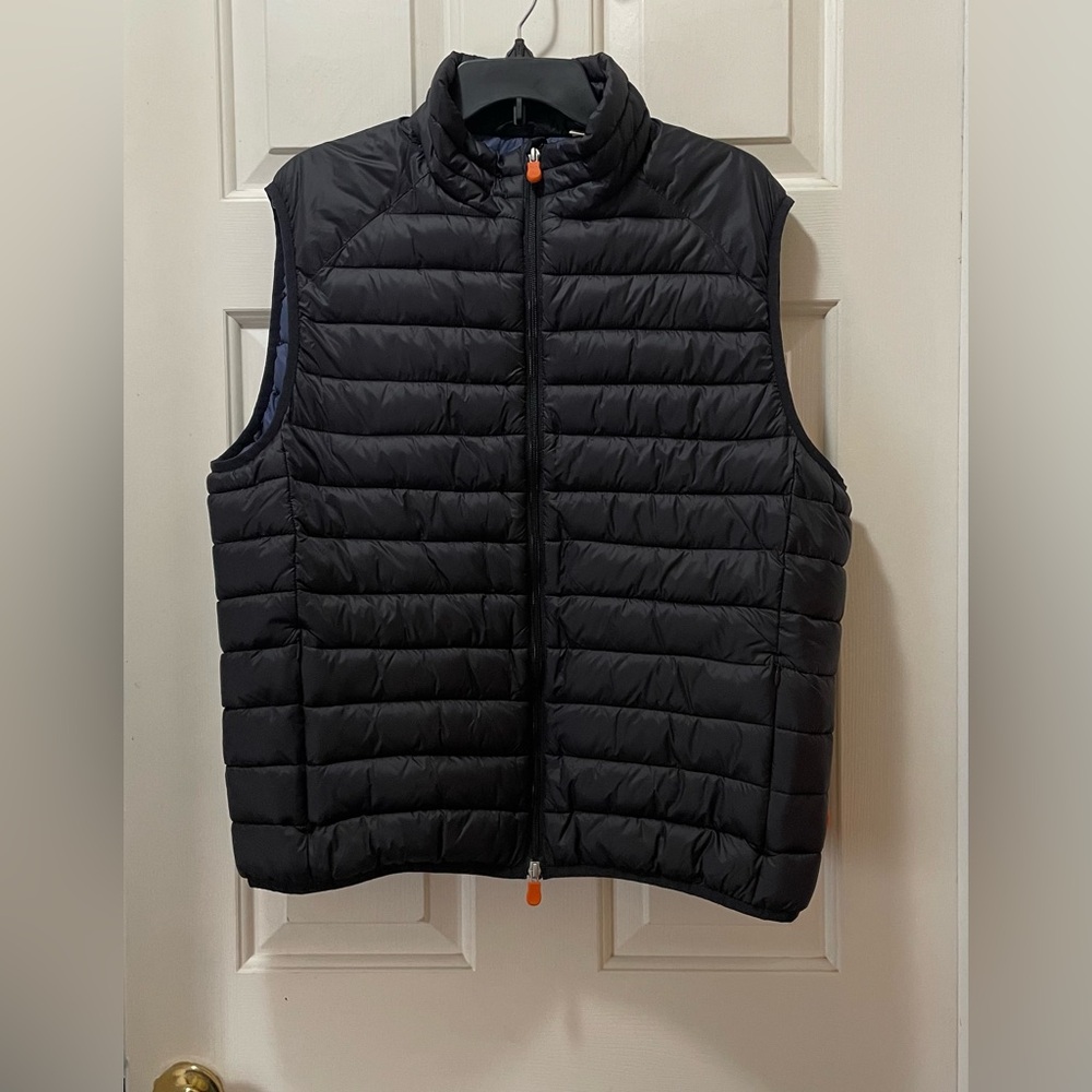 Men’s SAVE THE DUCK Ultra Light Jacket Vest in Black size L